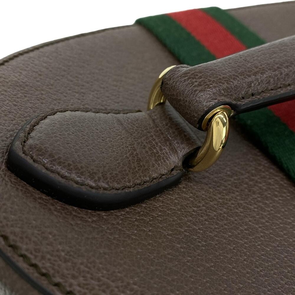 Gucci GG Plus / GG Supreme / Shelly Handbag 675882 Beige Dark Brown Multi PVC - Picture 16 of 16